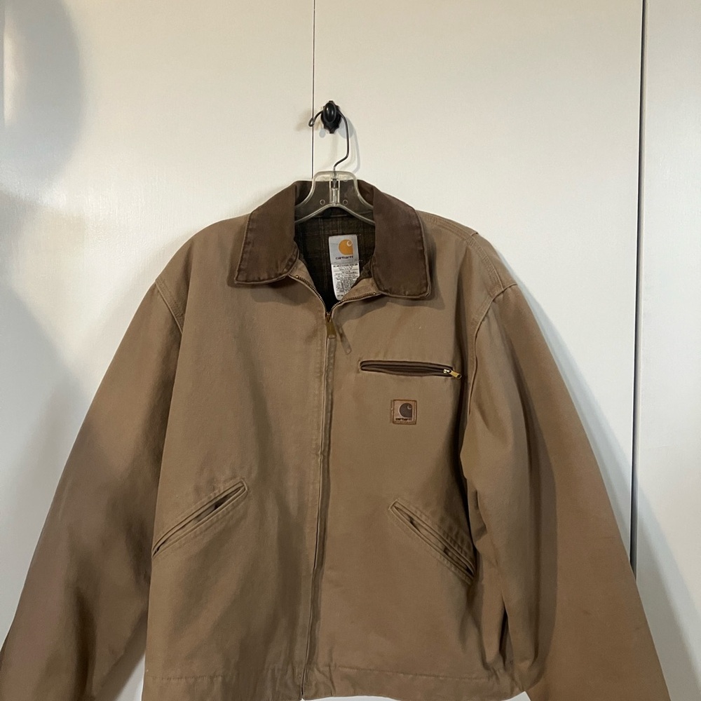 Carhartt Men's Vintage J97 SDL
Detroit Sandstone Duck work jacket.
Blanket lined